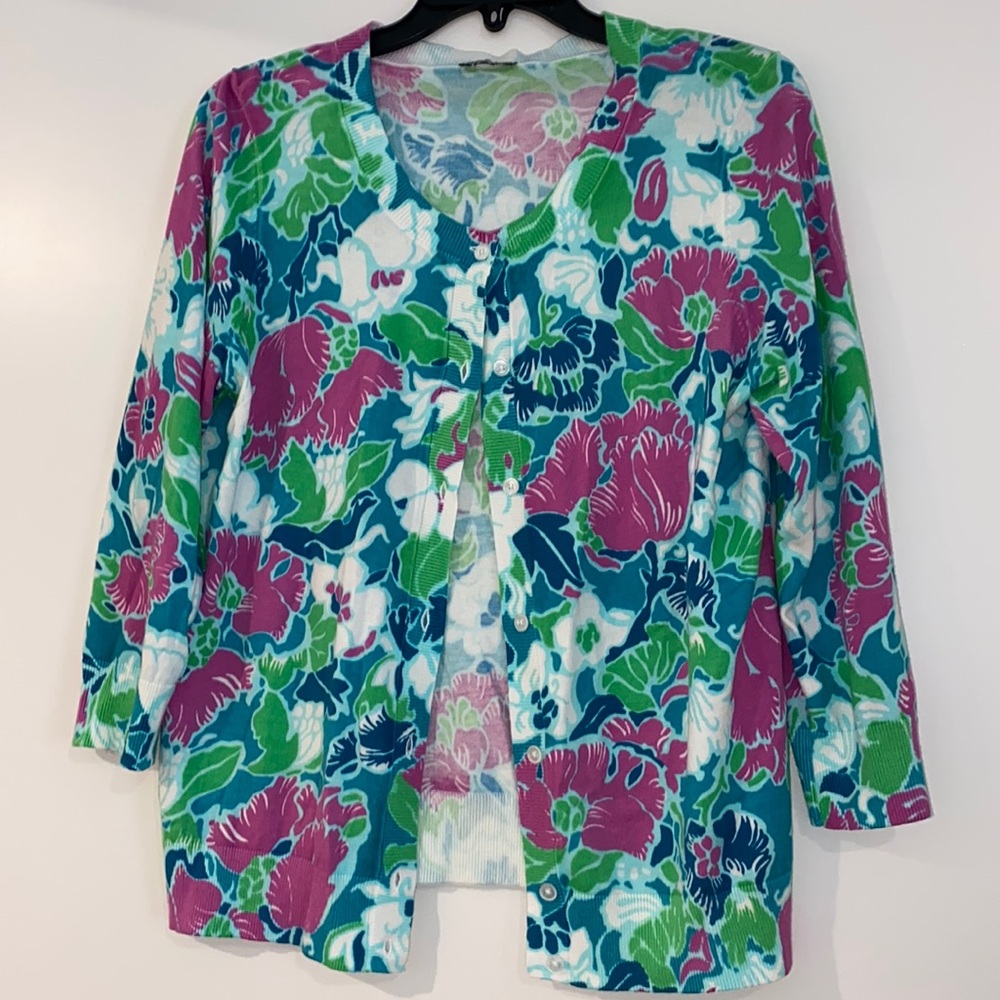 Talbots Floral Cardigan